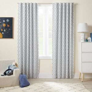 84" Blackout Dot Kids' Curtain Panel Navy - Pillowfort